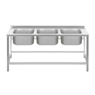 ВАННА моечная Luxstahl ВМ3 18/6/8.5 без фартука (315515)