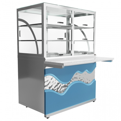 Прилавок холодильный Luxstahl ПХК (С)-1200 Premium River (Река) - интернет-магазин КленМаркет.ру
