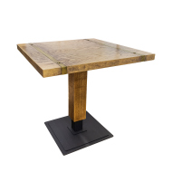 Столешница фанерованная шпоном дуба с металл декором, 41 мм