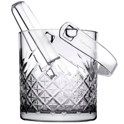 ВЕДРО для льда 1000мл стекло + щипцы Таймлесс [530068/b] - интернет-магазин КленМаркет.ру