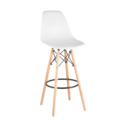 Стул барный «Eames» с жестким сиденьем (деревянный каркас) - интернет-магазин КленМаркет.ру