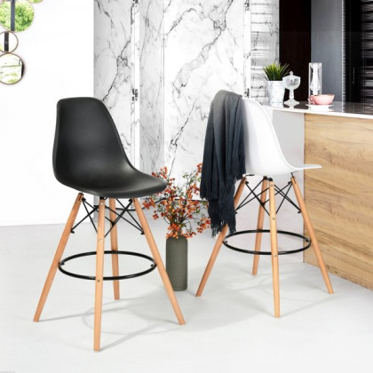 Стул барный «Eames» с жестким сиденьем (деревянный каркас) - интернет-магазин КленМаркет.ру