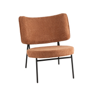 Кресло «Дорсет Лаунж, букле» с мягким сиденьем (окрашенный каркас)