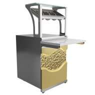 Прилавок для приборов и подносов Luxstahl ПП (С)-600 Premium Gold River (Золотая Река)