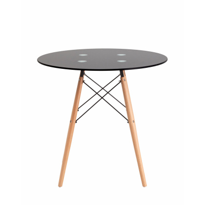 Стол обеденный «Eames D-800 мм Стекло» нераздвижной - интернет-магазин КленМаркет.ру