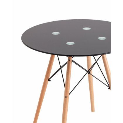 Стол обеденный «Eames D-800 мм Стекло» нераздвижной - интернет-магазин КленМаркет.ру