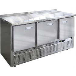 Среднетемпературный холодильный стол СХСн - 600 - 3, 3 двери, без борта 1485х600х850 - интернет-магазин КленМаркет.ру