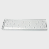 Блюдо прямоугольное, стекло 32,5х11 см, белое глянцевое