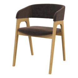 Стул-кресло «Турин дуб» с мягким сиденьем (деревянный каркас) - интернет-магазин КленМаркет.ру