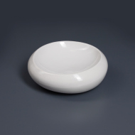 Блюдо, фарфор, 24(20,5) см, h 9,5 см, белое