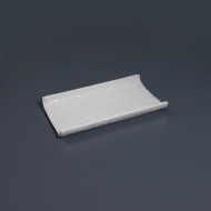 Блюдо прямоугольное, фарфор, 23х13 см, h 2 см, борт, белое