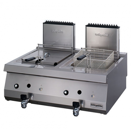 Фритюрница настольная OFGI 8070, 12 л.+12л., газ. (7856.N1.80703.13) - интернет-магазин КленМаркет.ру