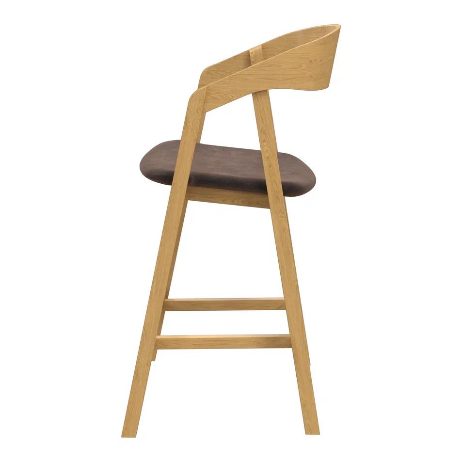 Стул барный «Хаки дуб» с мягким сиденьем (деревянный каркас) - интернет-магазин КленМаркет.ру