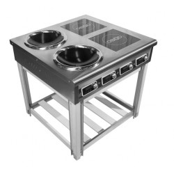 Индукция комбо OBOD/2 зоны WOK, 2 зоны плита, подставка - интернет-магазин КленМаркет.ру