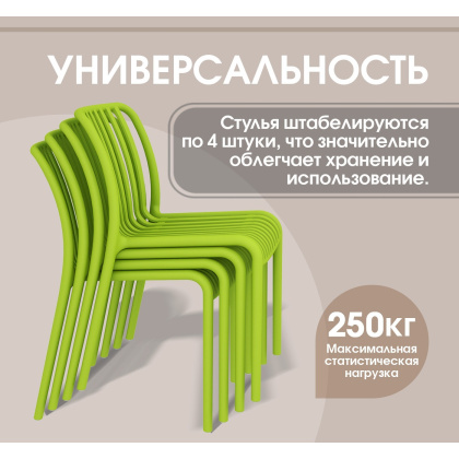 Стул пластиковый SHT-S173 с жестким сиденьем - интернет-магазин КленМаркет.ру