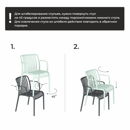 Стул пластиковый SHT-S173-1 с жестким сиденьем - интернет-магазин КленМаркет.ру