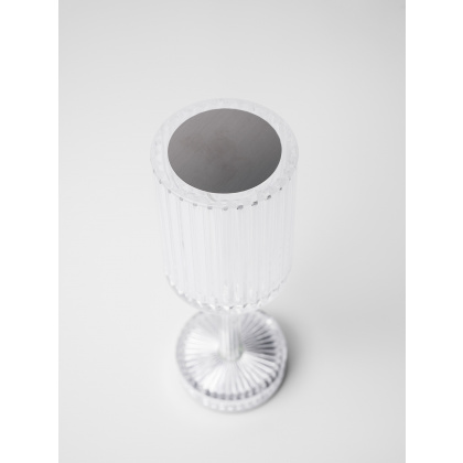 Лампа настольная LED GATSBY беспроводная прозрачная d=8,5 см. h=24,5 см. 15 цветов, 7 режимов яркости, нерж./акрил - интернет-магазин КленМаркет.ру