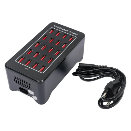 Зарядная станция для ламп на 20 USB-портов (5V-2.4A) 100W - интернет-магазин КленМаркет.ру