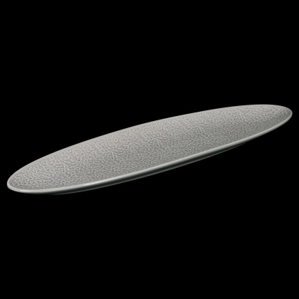 БЛЮДО овальное 17'' 440х140х23мм, серый 