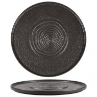 Блюдо круглое d 30 см h2 см Black Raw Stellar 