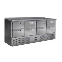 Среднетемпературный холодильный стол для салатов СХСнс - 700 - 0/8, 6 ящиков, без борта, 1900х700х850 - интернет-магазин КленМаркет.ру