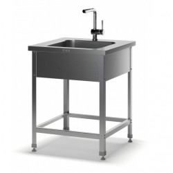 Ванна цельнотянутая односекционная ВМРЦ (600х600х870 глубина - 250 мм), отверстие под смеситель по центру - интернет-магазин КленМаркет.ру