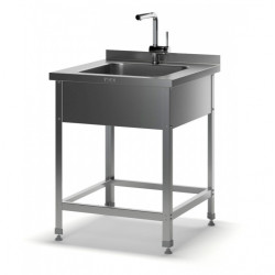 Ванна цельнотянутая односекционная ВМСЦ (700х700х870 глубина - 300 мм) с бортом, отверстие под смеситель по центру - интернет-магазин КленМаркет.ру