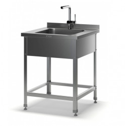 Ванна цельнотянутая односекционная ВМСЦ-Н (700х700х870 глубина - 300 мм) с бортом, отверстие под смеситель по центру - интернет-магазин КленМаркет.ру