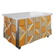 Салат-бар нейтральный без верхней полки Luxstahl СБН-1500 Premium Pixel (столешница из искусственного камня) Салат-бар нейтральный без верхней полки Luxstahl СБН-1500 Premium Pixel (столешница из искусственного камня)