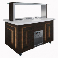 Салат-бар с встроенными электрическими супницами Luxstahl СБС-1500 Premium Pafos (столешница из искусственного камня) Салат-бар с встроенными электрическими супницами Luxstahl СБС-1500 Premium Pafos (столешница из искусственного камня)