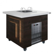 Салат-бар под диспенсеры тарелок Luxstahl СБД-1000 Premium Pafos (столешница из искусственного камня) Салат-бар под диспенсеры тарелок Luxstahl СБД-1000 Premium Pafos (столешница из искусственного камня)