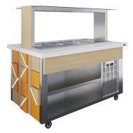 Салат-бар тепловой Luxstahl СБТ-1500 Premium Pixel (столешница из искусственного камня)