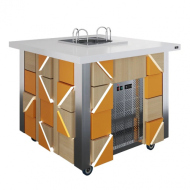 Салат-бар под диспенсеры тарелок Luxstahl СБД-1000 Premium Pixel (столешница из искусственного камня) Салат-бар под диспенсеры тарелок Luxstahl СБД-1000 Premium Pixel (столешница из искусственного камня)