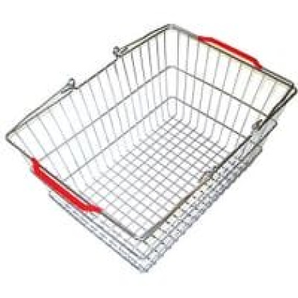 Корзина покупательская металлическая SB20-ZN (красный) 20л цинк - интернет-магазин КленМаркет.ру