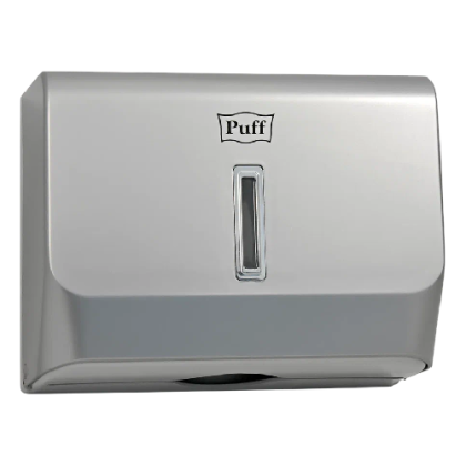 Диспенсер бумажных полотенец Puff-5130S, хром, с замком, ABS-пластик - интернет-магазин КленМаркет.ру