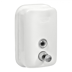 Дозатор для жидкого мыла из нерж. стали Puff-8605W, белый, 500 мл, порошковое окрашивание. - интернет-магазин КленМаркет.ру