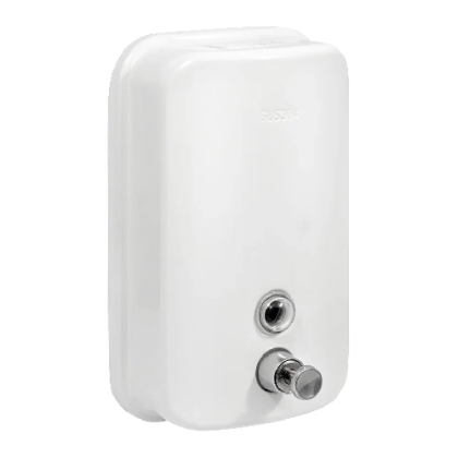 Дозатор для жидкого мыла из нержавеющей стали PUFF-8615W, белый, 1000 мл, порошковое окрашивание - интернет-магазин КленМаркет.ру