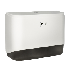 Диспенсер бумажных полотенец Puff-5140, белый, с замком, ABS-пластик - интернет-магазин КленМаркет.ру