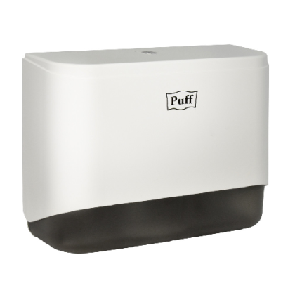 Диспенсер бумажных полотенец Puff-5140, белый, с замком, ABS-пластик - интернет-магазин КленМаркет.ру