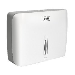 Диспенсер бумажных полотенец Puff-5145, белый, с замком, ABS-пластик - интернет-магазин КленМаркет.ру