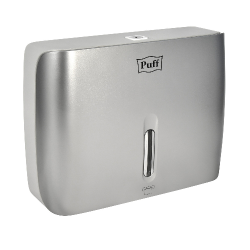 Диспенсер бумажных полотенец Puff-5145S, хром, с замком, ABS-пластик - интернет-магазин КленМаркет.ру