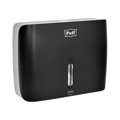 Диспенсер бумажных полотенец Puff-5145Bl, черный, с замком, ABS-пластик - интернет-магазин КленМаркет.ру