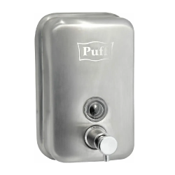 Дозатор для жидкого мыла из нерж. стали, матовый puff-8605m хром матовый 500 мл - интернет-магазин КленМаркет.ру