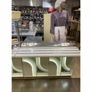 Прилавок кассовый универсальный Luxstahl КК-1200 Premium (камень)