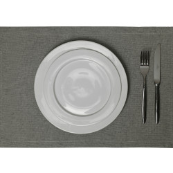 Плеймет рогожка лино 30х45см серый (цвет 45) - интернет-магазин КленМаркет.ру