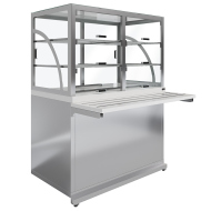 Прилавок холодильный Luxstahl ПХК (С)-1200 Premium (столешница из искусственного камня)
