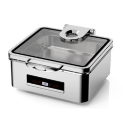 Мармит электрический 5,5 л 2/3*65 с откидной крышкой и окном сухой нагрев и дисплей [81241410] - интернет-магазин КленМаркет.ру