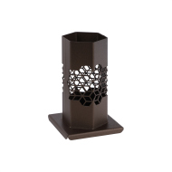 Подставка-стакан д/стол. приборов Шестигран. 10х10 см, h=16 см бронза Luxstahl