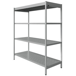 Стеллаж кухонный усиленный перфорированные полки Luxstahl СУП-1800х1600х640_4 - интернет-магазин КленМаркет.ру