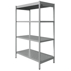 Стеллаж кухонный усиленный перфорированные полки Luxstahl СУП-1800х1200х640_4 - интернет-магазин КленМаркет.ру